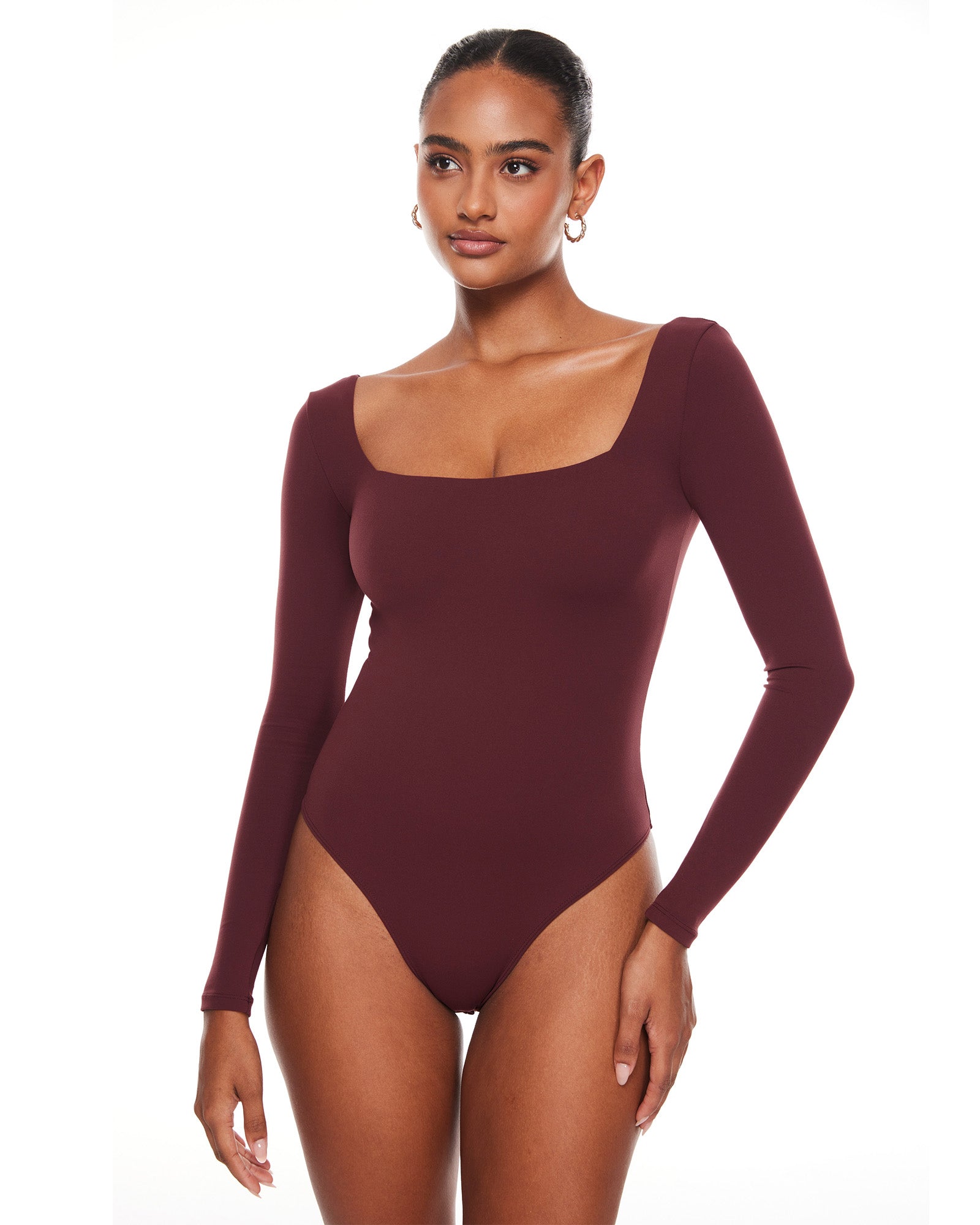 InBarely® Square Neck Sleeveless Bodysuit – inlyric